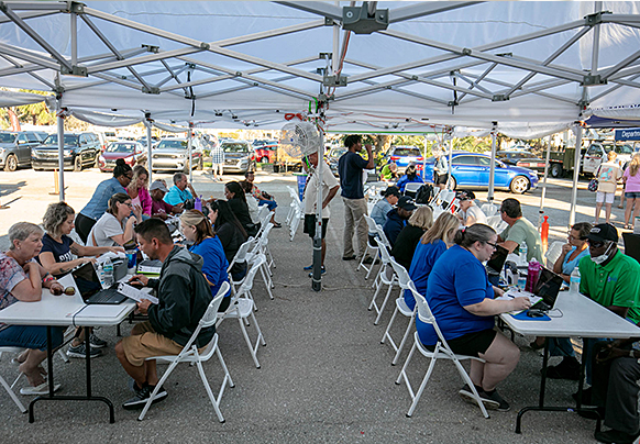 Catastrophe Response Center location during Hurricane Ian