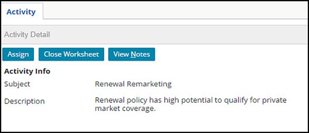 Renewal Remarketing activity