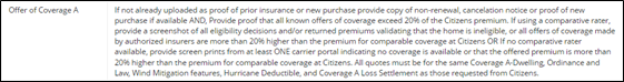 Offer of Coverage A