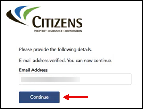 Figure 6: Continue button