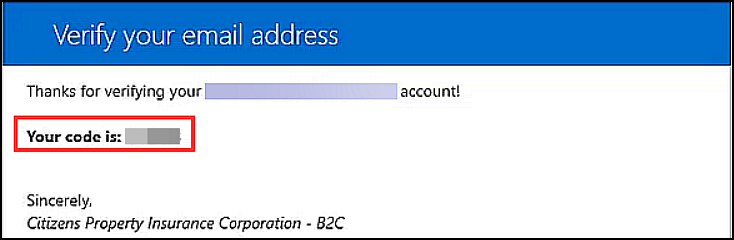 Figure 4: Verification code email