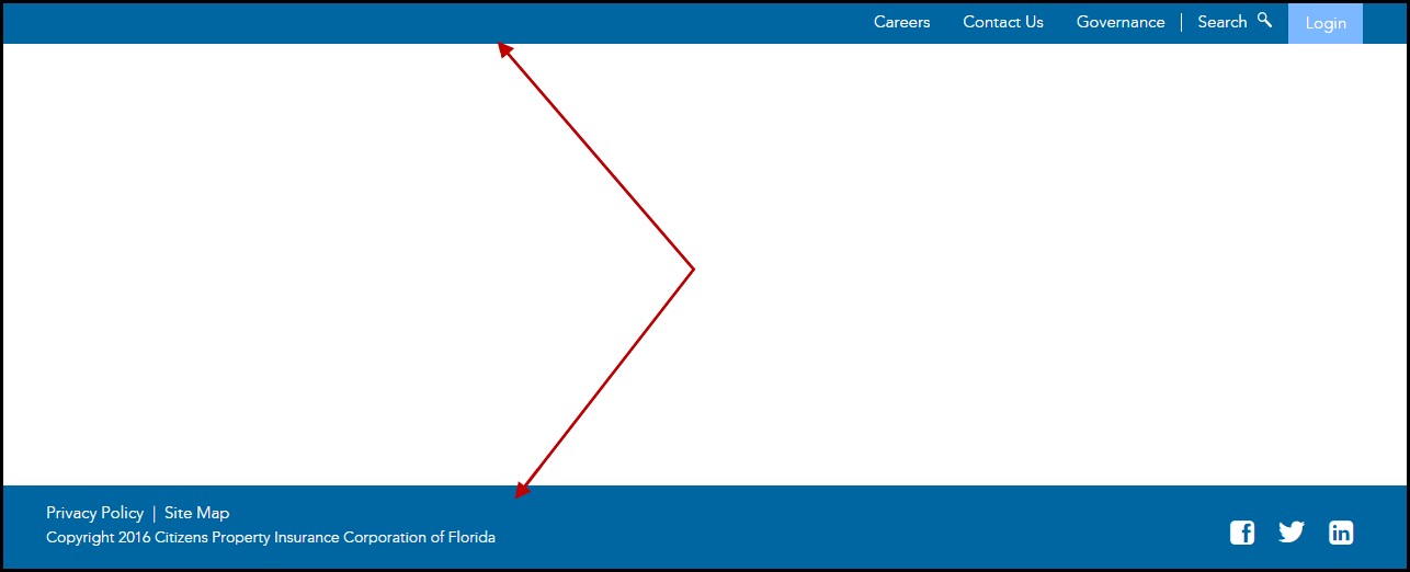 screen shot of blue global bars on Public site