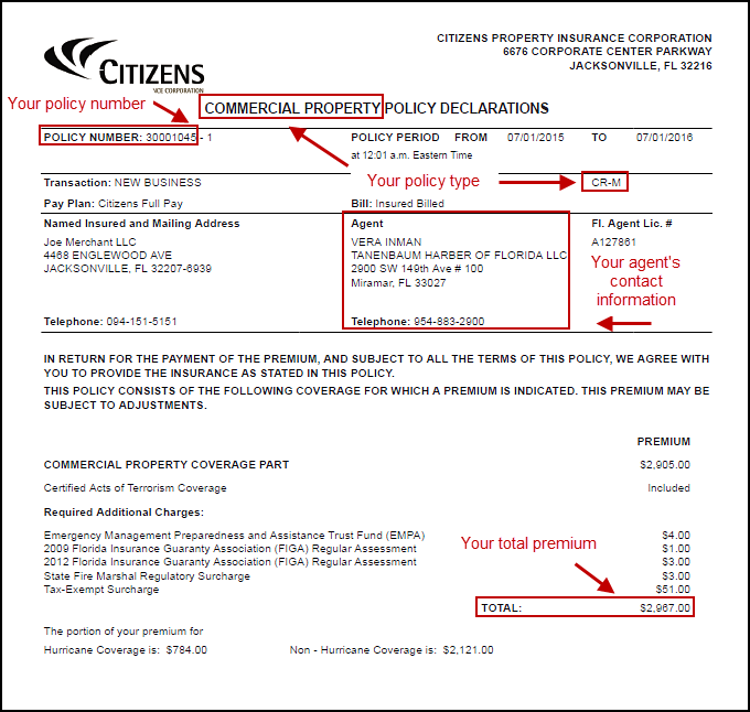 What Information Can I Find On My Policy Declarations Page Image